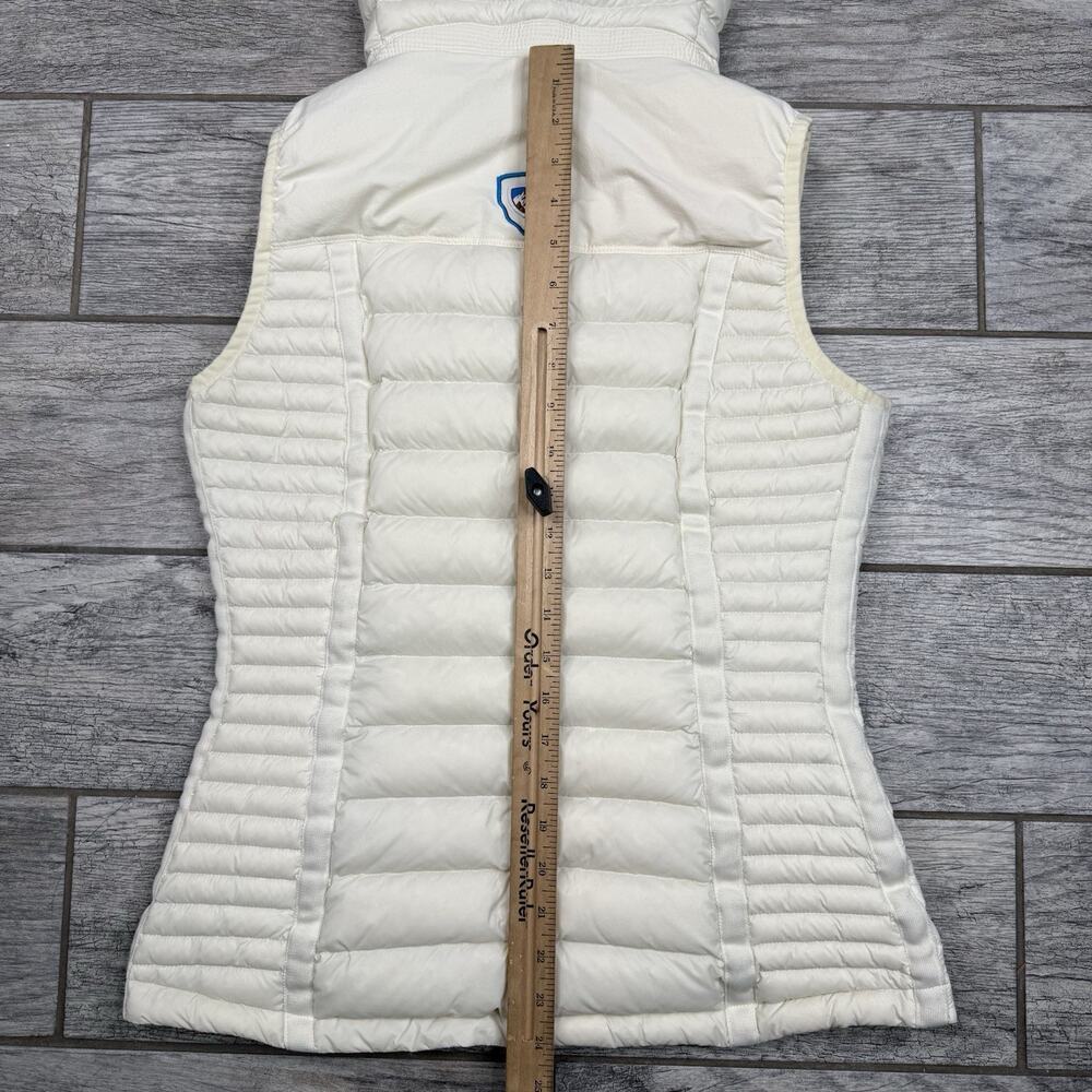 Kuhl Projekt Vest Womens Size Small White Goose Down Puffer Hooded Zip Pockets - Picture 13 of 16